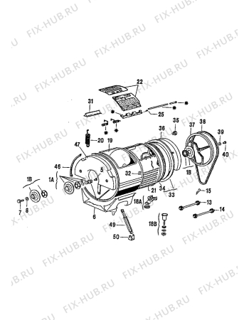 Взрыв-схема стиральной машины Electrolux WH518-4 - Схема узла Tub and drum